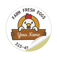Ogelz 100Pcs Customized Farm Fresh Egg Carton Packaging Labels Stickers Stamps Kit Set Personalized for Chicken Duck Stickers Extra Stciky Waterproof Anti Scratches 2 Inch Round A5