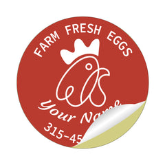 Ogelz 100Pcs Customized Farm Fresh Egg Carton Packaging Labels Stickers Stamps Kit Set Personalized for Chicken Duck Stickers Extra Stciky Waterproof Anti Scratches 2 Inch Round A7