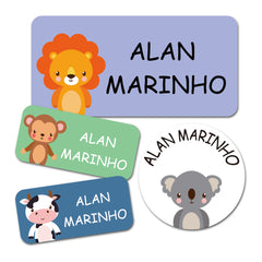 Ogelz Personalized Name Labels for Kids Custom Stcikers Washable for Clothes and Gear Non Iron Waterproof for Kids Stuff Daycare Toddlers School Supplies Water Bottle Camp  Animal Theme 137PCS