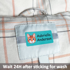 Étiquettes personnalisées Ogelz pour enfants - Autocollants lavables et imperméables, sans repassage, pour vêtements et équipements d'enfants, fournitures scolaires, gourdes, thème animaux, 137 pièces