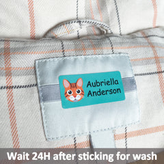 Ogelz Personalized Name Labels for Kids Custom Stcikers Washable for Clothes and Gear Non Iron Waterproof for Kids Stuff Daycare Toddlers School Supplies Water Bottle Camp 0.5"X1.2" Green (Transport)