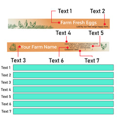 Ogelz 50-1000 Pairs Customized Farm Fresh Egg Carton Labels Stickers For 12 Count Dozen Paper Pulp Chicken Duck Egg Cartons Waterproof Anti Scratches (Orange Design)