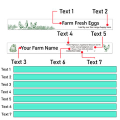 Ogelz 50-1000 Pairs Customized Farm Fresh Egg Carton Labels Stickers For 12 Count Dozen Paper Pulp Chicken Duck Egg Cartons Waterproof Anti Scratches (Clear White Design)