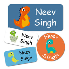 Ogelz Personalized Name Labels for Kids Custom Stcikers Washable for Clothes and Gear Non Iron Waterproof for Kids Stuff Daycare Toddlers School Supplies Water Bottle Camp Dinosaur Theme 137PCS