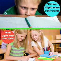Math Roller Stamp Smart Math Teaching Stamps for Kids, Addition Subtraction Multiplication Division Math Practice Tool Math Learning Stamps
