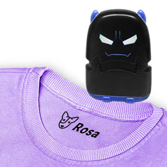 Ogelz Customized Name Stamp For Clothes-Cute Black Monster Alien Personalised For Adult Kids Daycare Stickers Tag Label Preschool Nursing Home Washable Dryer Safe