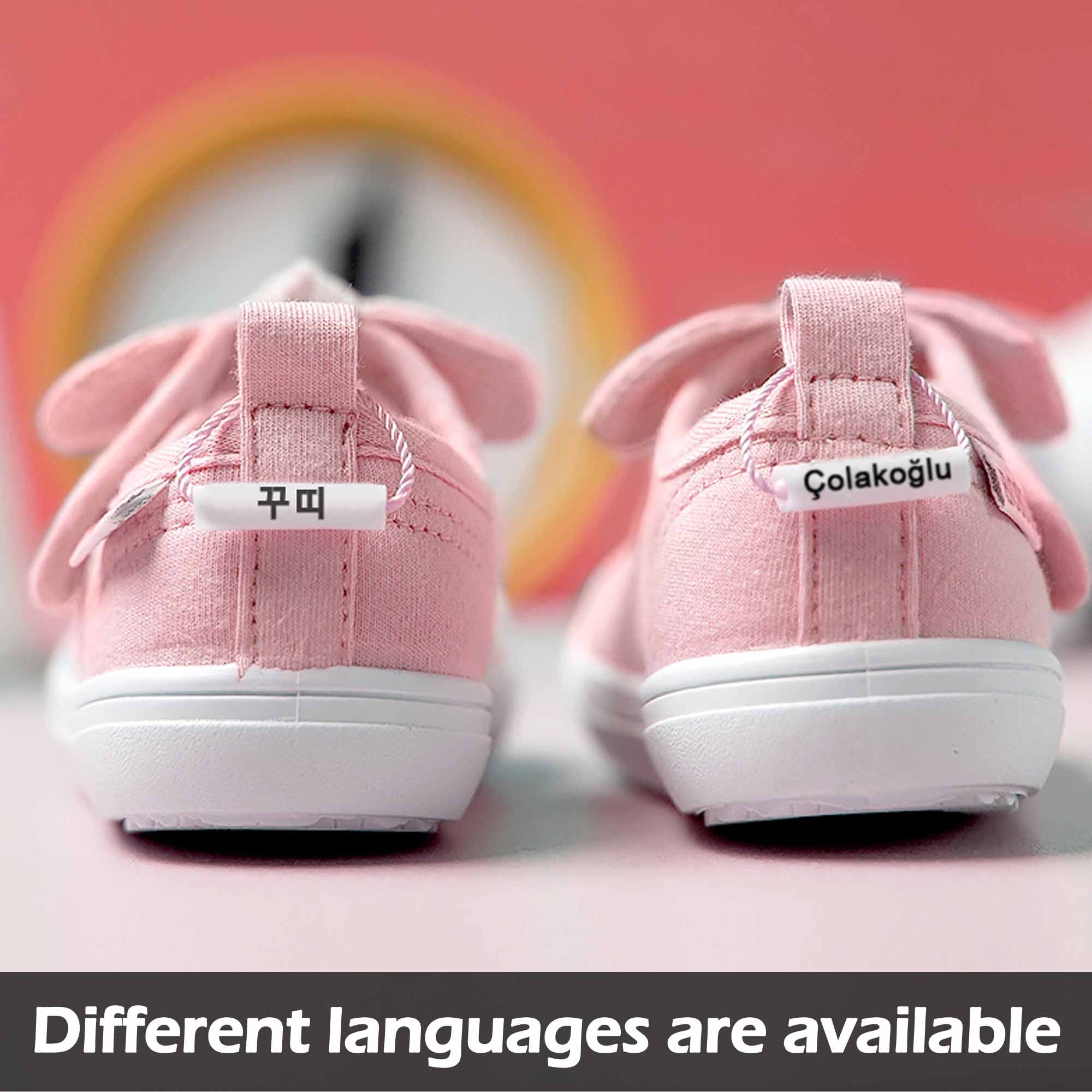 Set of 40/80PCS Shoes Name Label Tag In Multi Colors String 5 Options of Tag Color In White Yellow Red Orange BlueOgelz