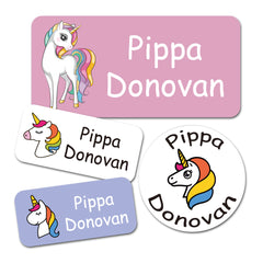 Ogelz Personalized Name Labels for Kids Custom Stcikers Washable for Clothes and Gear Non Iron Waterproof for Kids Stuff Daycare Toddlers School Supplies Water Bottle Camp Unicorn Theme 137PCS